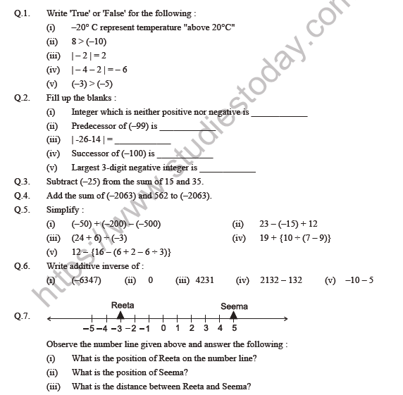 class-6-maths-integers-worksheet